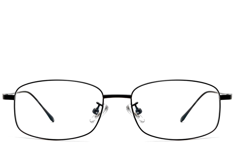 Gafas rectangulares de titanio negro #BS1913-0311