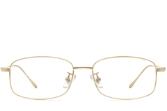 Gafas rectangulares de titanio dorado #BS1913-0312