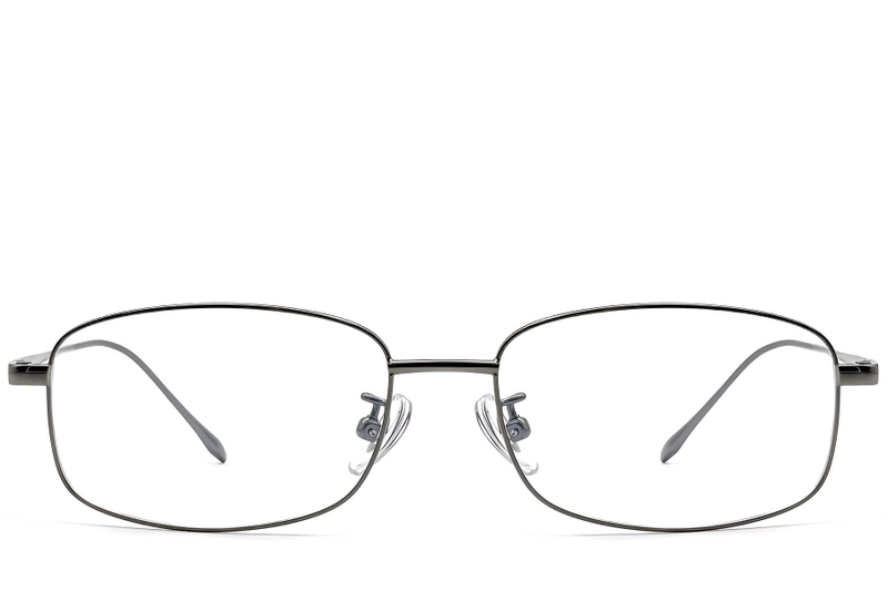 Rectangular Grey Titanium Glasses #BS1913-0315