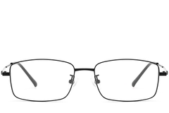 Gafas rectangulares de titanio negro #BS1913-0317