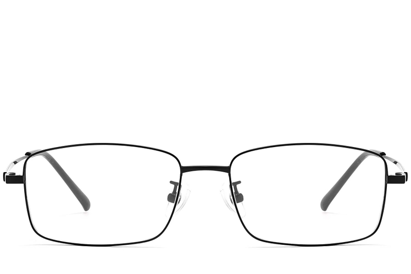 Gafas rectangulares de titanio negro #BS1913-0317
