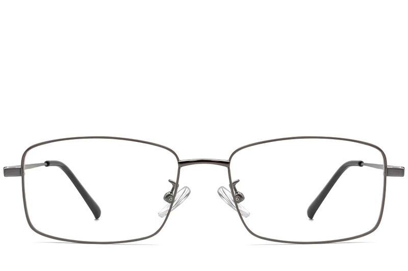 Rechthoekige grijze titanium bril #BS1913-0319