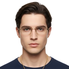 Rectangular Golden Titanium Glasses #BS1913-0329