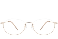 Semi-rimless Golden Metal Glasses #BS1924-0003