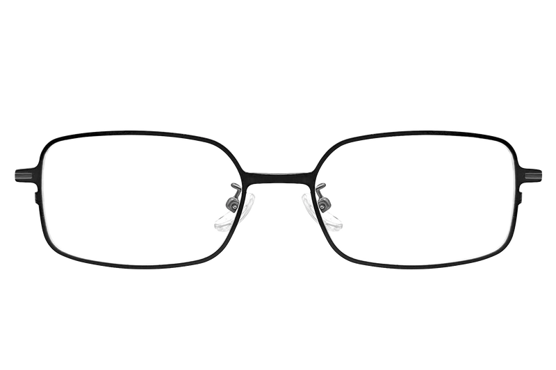 Rectangular Black Metal Glasses #BS1924-0018