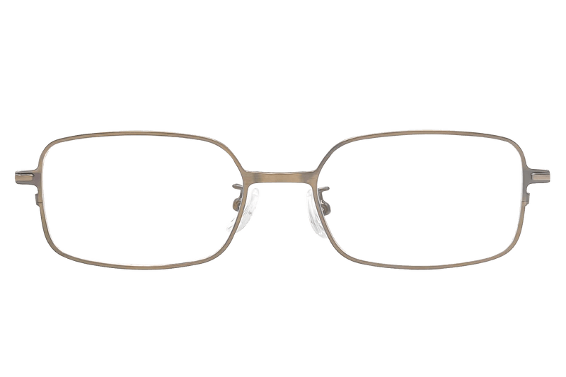 Rectangular Brown Metal Glasses #BS1924-0019