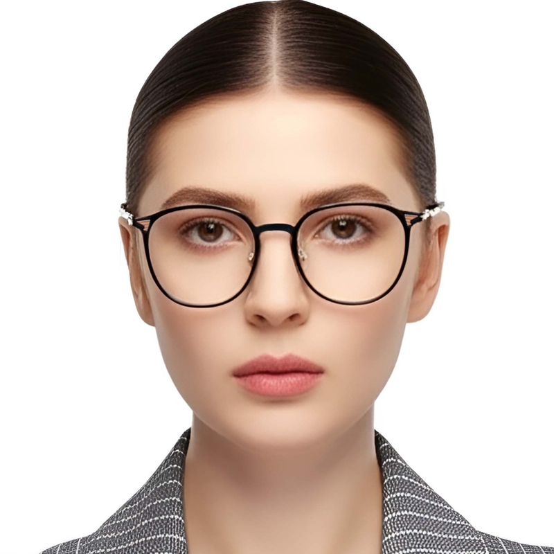 Oval Black TR90 Glasses #BS1924-0026