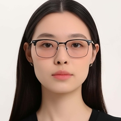 Gafas de metal negro semi al aire #BS1924-0038