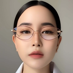 Butterfly Red Metal Glasses #BS1924-0043