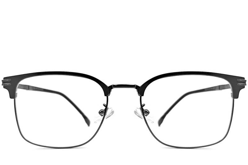 Gafas de metal negro semi al aire #BS1924-0047