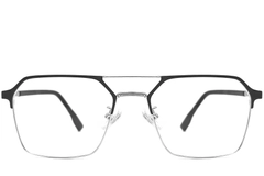 Aviator Silver Metal Glasses #BS1924-0048
