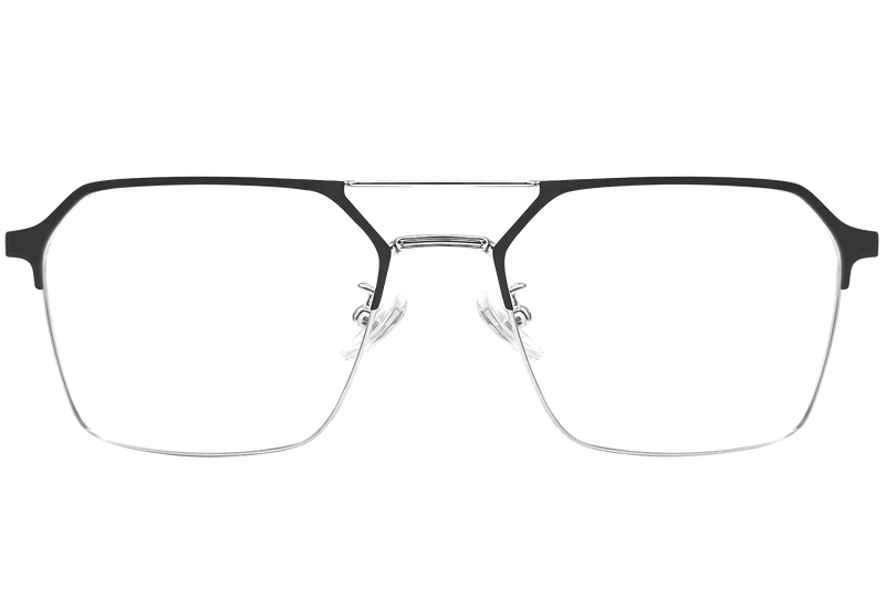 Aviator Silver Metal Glasses #BS1924-0048