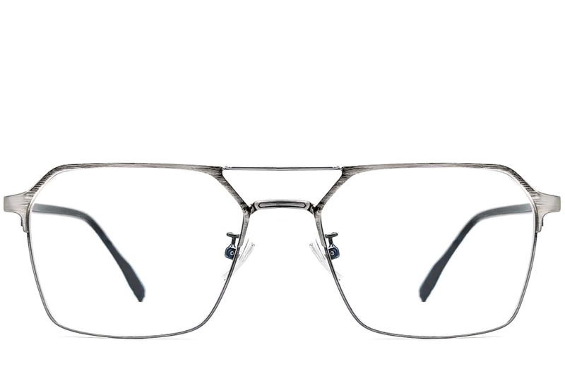 Aviator Grey Metal Glasses #BS1924-0050