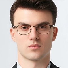 Gafas de metal marrón con forma de mariposa #BS1924-0054