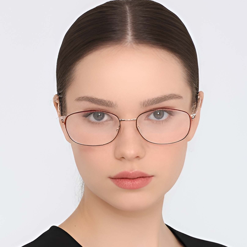 Rectangular Black Metal Glasses #BS1924-0060