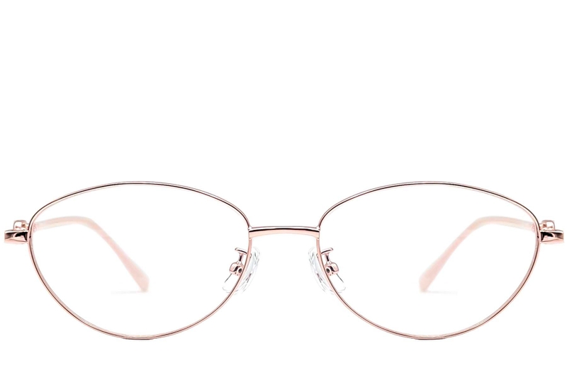Gafas ovaladas de metal rosa #BS1924-0066