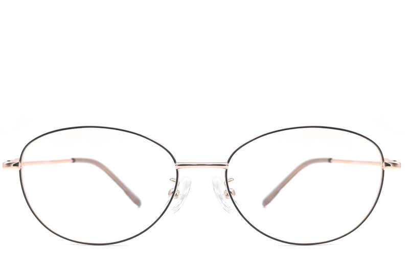 Gafas ovaladas de metal negro #BS1924-0071
