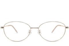 Gafas ovaladas de metal dorado #BS1924-0072
