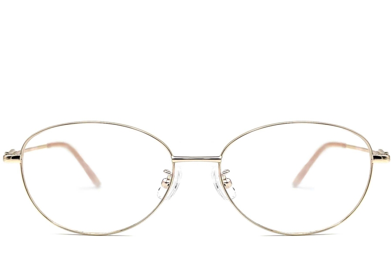 Gafas ovaladas de metal dorado #BS1924-0072