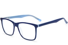Gafas rectangulares de acetato azul #BS2012-0024
