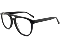 Gafas de aviador de acetato negro #BS2012-0062