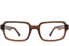 Rechteckige braune Acetatbrille #BS2012-0247