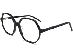 Geometric Black Acetate Glasses #BS2012-0286