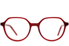 Oval Red Acetate Glasses #BS2012-0316