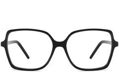 Rectangular Black Acetate Glasses #BS2012-0351