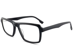 Rectangular Black Acetate Glasses #BS2012-0375