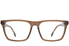 Gafas rectangulares de acetato marrón #BS2012-0402