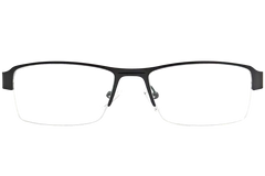 Semi-rimless Black Metal Glasses #BS2012-0452