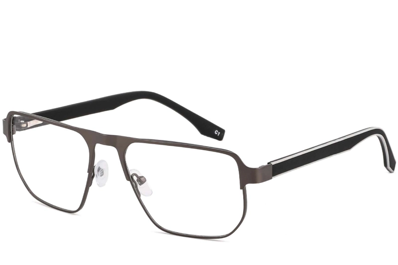 Aviator White Metal Glasses #BS2425-0101