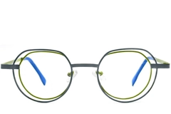 Gafas geométricas de metal verde #BS2425-0150