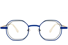 Gafas geométricas de metal marrón #BS2425-0154