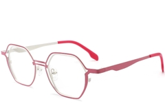 Geometric Pink Metal Glasses #BS2425-0160