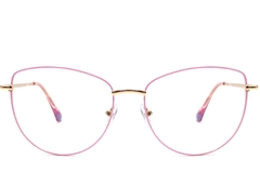 Schmetterlings-Pink-Metallbrille #BS2425-0201