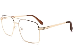 Aviator Brown Metal Glasses #BS2425-0256