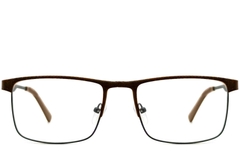 Rectangular Brown Metal Glasses #BS2425-0340