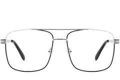 Gafas de aviador de metal plateado #BS2425-0358