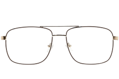 Gafas de metal marrón estilo aviador # BS2425-0359