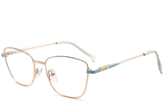 Vlinderblauwe metalen bril #BS2425-0465