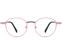 Oval Pink Metal Glasses #BS2425-0477