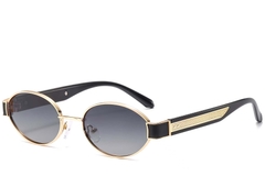 Gafas de sol ovaladas de metal dorado #BS2503-0047