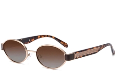 Gafas de sol ovaladas de metal rosa #BS2503-0048