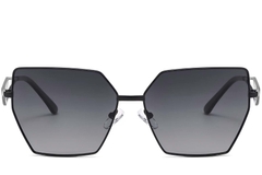 Gafas de sol geométricas de metal negro #BS2503-0051