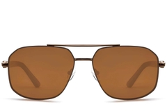 Gafas de sol estilo aviador de metal cobre #BS2503-0056