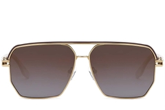 Gafas de sol de aviador de metal dorado #BS2503-0058
