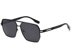 Gafas de sol de aviador de metal negro #BS2503-0059