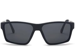 Gafas de sol rectangulares de plástico negro #BS2503-0071
